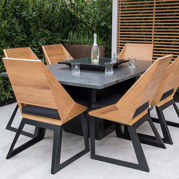 Apparently Plow punch Set mobilier 6 scaune și masă cu grill Quan Garden Art - Grill Expert