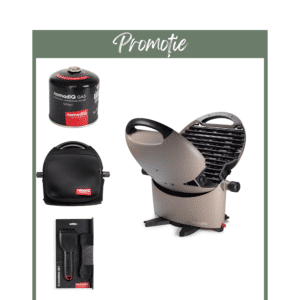 STARTER PACK Grătar portabil pe gaz Urban Grey, NomadiQ