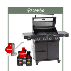 Promo Grătar pe gaz Videro PRO G4-S negru, RÖSLE
