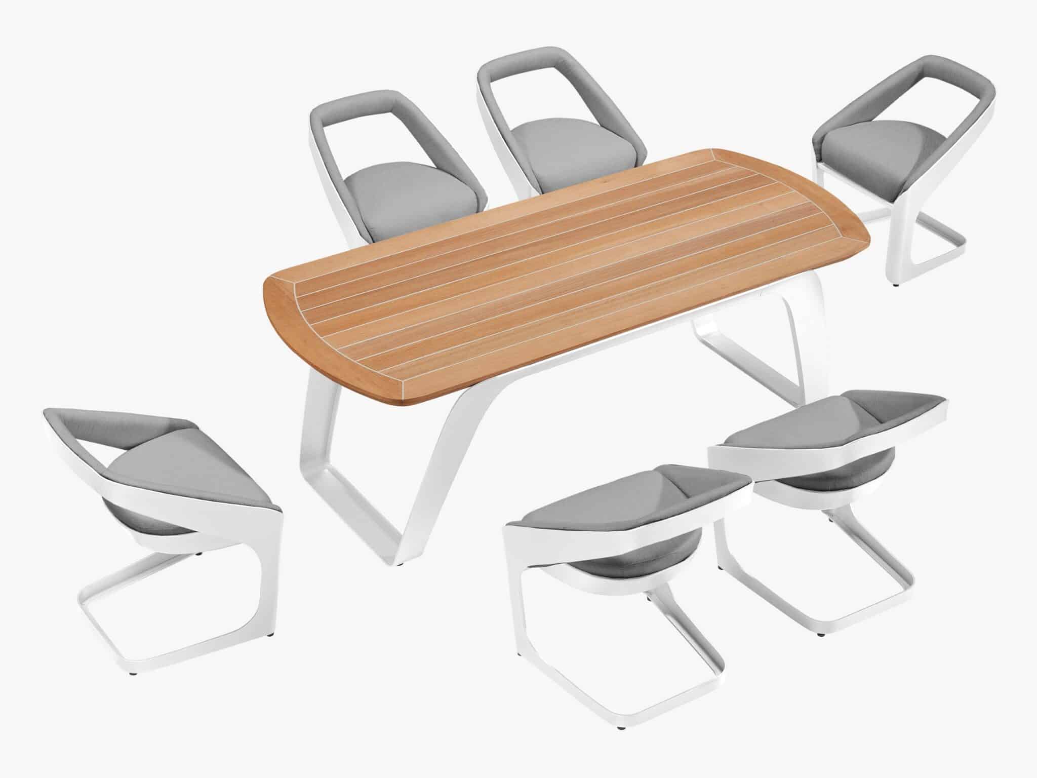Set gradina Onda Designed by Pininfarina Italy masa cu 6 scaune Higold 2042330W