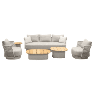 Mobilier gradina Aio canapea 3 locuri 2 fotolii masuta Higold 205560B