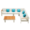 Mobilier gradina Nofi coltar 5 locuri masuta Higold 680190
