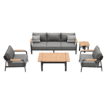 Mobilier gradina Visconti canapea 3 locuri 2 fotolii 2 masute Higold 301940