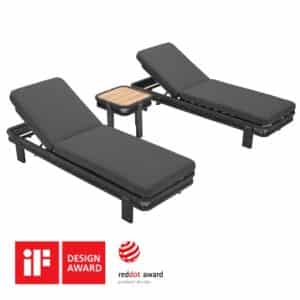Set gradina Borromeo 2 sezlonguri masuta Higold 205480A