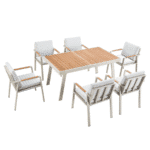 Set gradina Nofi masa dreptunghiulara cu 6 scaune Higold 680150