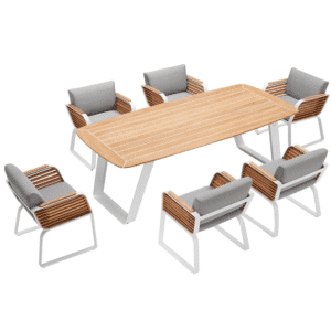 Set gradina Wing masa dreptunghiulara iaht si 6 scaune Higold 2049130